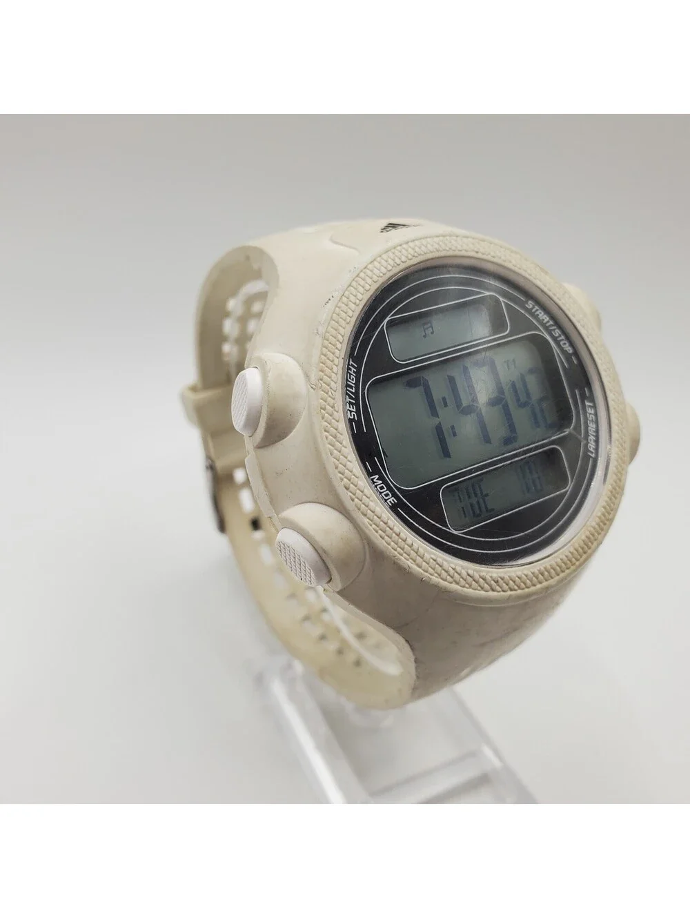 Adidas White ADP6083 Digital Watch Mens 53mm New Battery